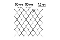 Товар Сетка рабица 50х50 (1,5х10м) d-1.6 БРИКЕТ можно заказать с доставкой Сетка рабица 50х50 (1,5х10м) d-1.6 БРИКЕТ купить в Новосибирске
