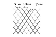 Сетка рабица 50х50 (2,0х10м) d-1.6 купить в Новосибирске